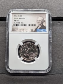 2022-D Wilma Mankiller Quarter - NGC MS68