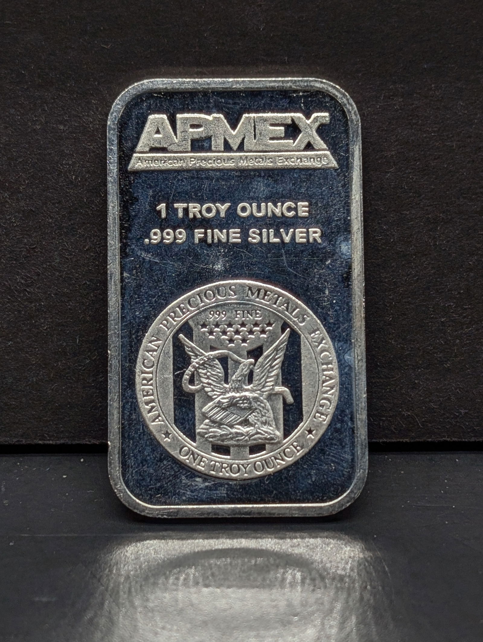 1 Oz. .999 FINE SILVER Apmex Designed Art Bar: 1 Oz. .999 FINE SILVER Apmex Designed Art Bar