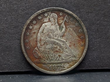 1871-S w/ Motto Seated Liberty Half Dollar **FINE DETAILS**