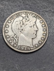 1914-S Barber Silver Half Dollar **FINE/VF - Great Details**