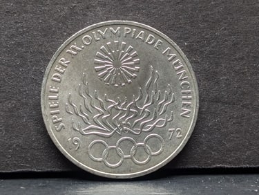 1972-J Germany 10 Silver Marks 72% Silver