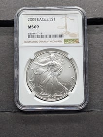 2004 American Silver Eagle - NGC MS69