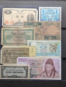 Lot of 8 Various *COOL* Vintage World Currency Notes