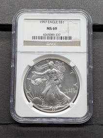 1997 American Silver Eagle - NGC MS69