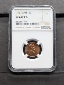 1967 SMS Lincoln Memorial Cent - NGC MS67 RD