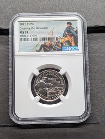 2021-P Crossing the Delaware Quarter - NGC MS67