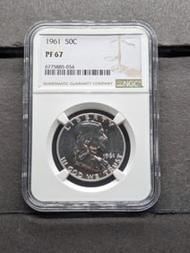 1961 PROOF Franklin Silver Half Dollar - NGC PF67