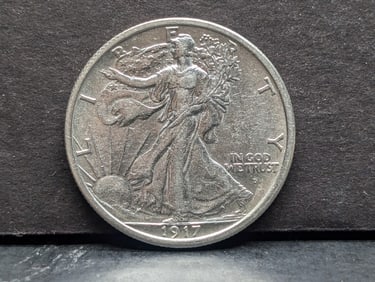 **AU+** 1917-D Obv. Walking Liberty Silver Half Dollar