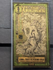 1/1000th Troy Oz. 24k PURE GOLD $1.00 2024 Utah Goldback
