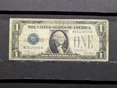 1928 A Series $1.00 Silver Certificate Funny Back