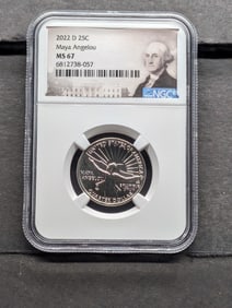 2022-D Maya Angelou Quarter - NGC MS67