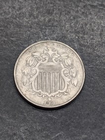 1868 Shield Nickel **AU**