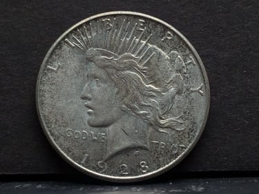 1928-S Peace Silver Dollar - AU/UNC - Better Date!