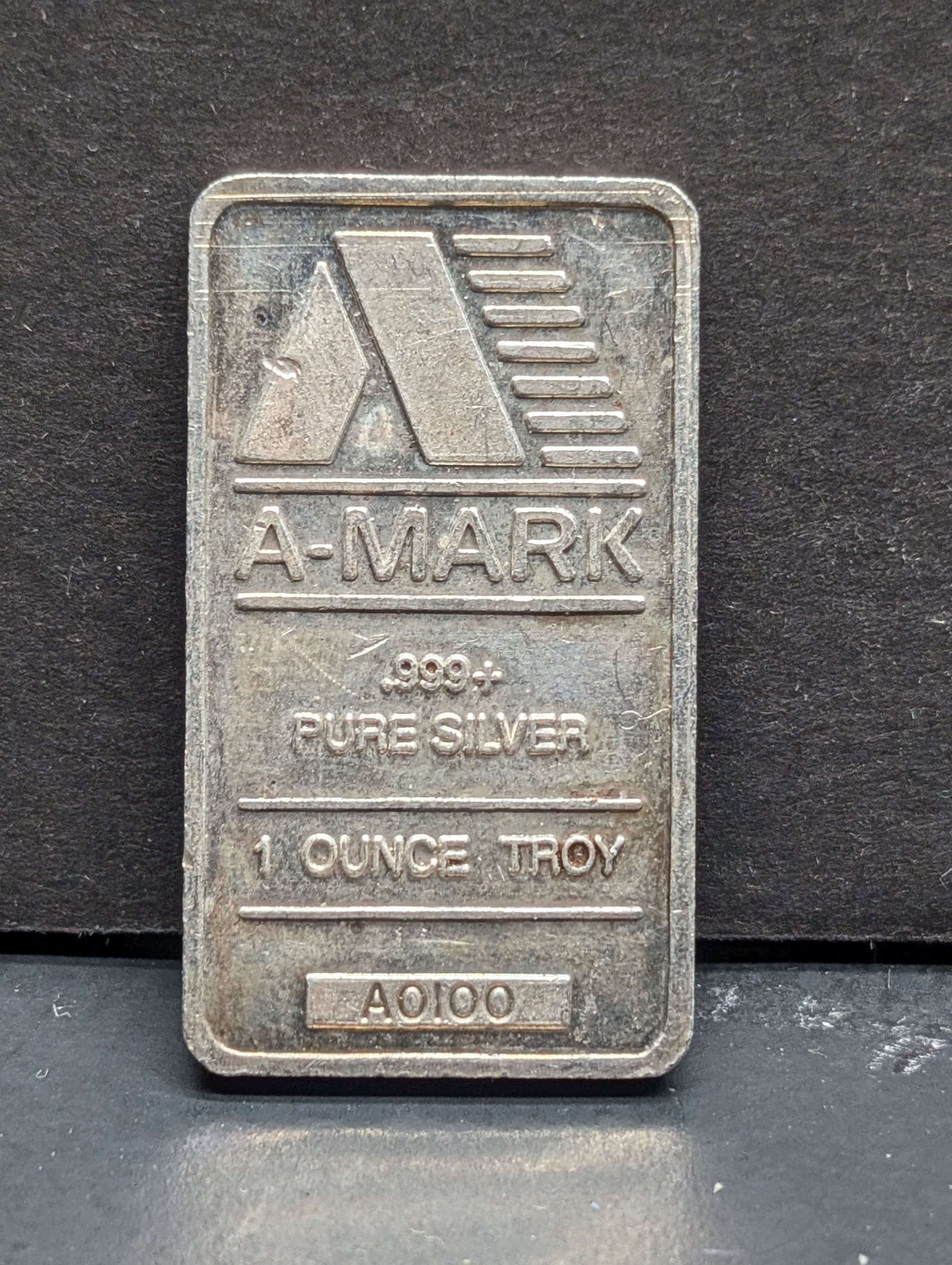 1 Oz. .999 FINE SILVER A-Mark Designed Art Bar: 1 Oz. .999 FINE SILVER A-Mark Designed Art Bar