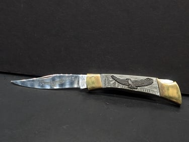 American Eagle Folding Knife Lock back 1980's Japanese Steel Excellent Condition