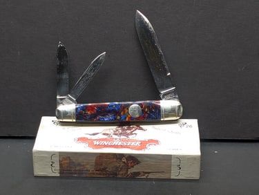 1993 Winchester Cartridge Series W 18 30101 BWC Blue Wine and Copper Headstamp Shield 3 Blades