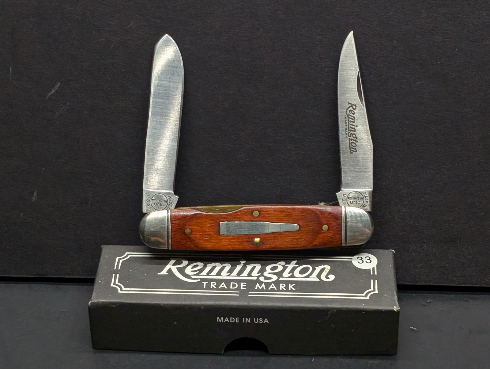 1997 Remington UMC R4468 LUMBERJACK Moose Bullet Knife Limited Edition NOS Org Box w/Papers Made In (1 of 6)