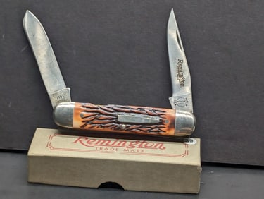 Remington UMC R 4356 Bush Pilot Bullet Two Bladed Knife 1993 Vintage w/ Box Made In USA