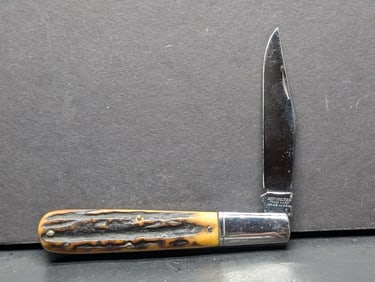 Winchester Vintage on Blade Lock Back, Stag, Made in USA By Bluegrass Cutlery, beautiful knife in