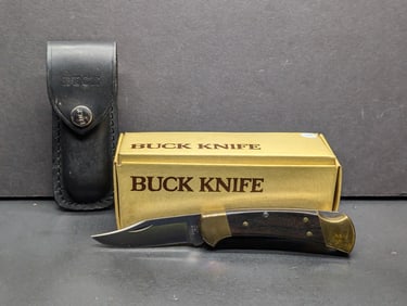 Buck Knife Model 112 Ranger CAT #394 in original Black Leather Sheath, 1988 in like new