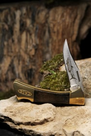 VINTAGE CASE XX MAKO P158LSSP LOCK BLADE KNIFE WITH VINTAGE LEATHER SHEATH W/ BOX