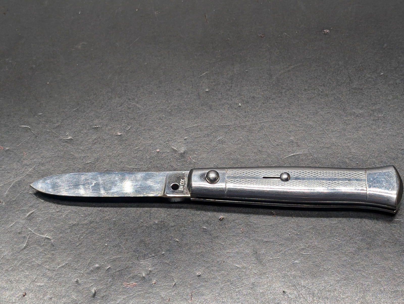 INOX 1960's Vintage " Mechanically Assisted" Knife made in Italy Excellent used condition (1 of 7)