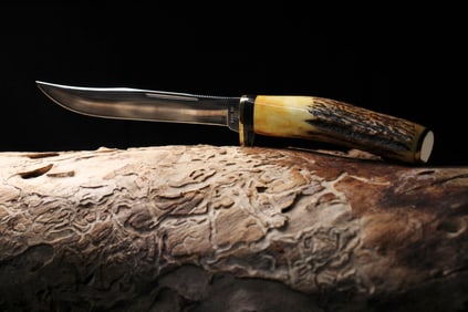 Case XX 1986-1987 Vintage Knife Rare 516-5 SSP Stag Handle W / Original Leather Sheath Mint