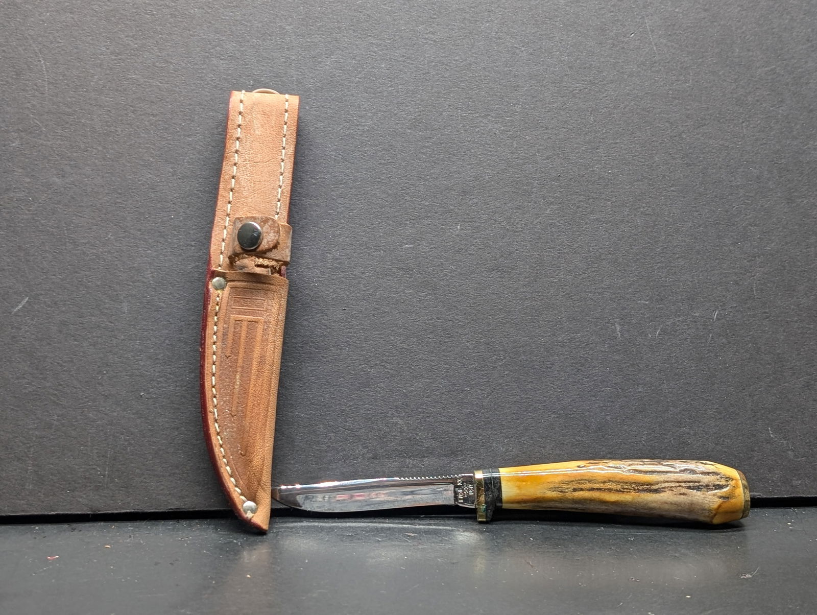 Case XX 1986-1987 Vintage Knife  Rare FINN SSP SSP Stag Handle W / Original Leather Sheath Mint (1 of 13)