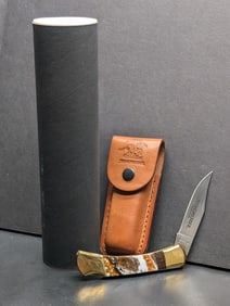 Winchester 5" Locking Folding Knife WN LB 220 AV 440 Stainless Steel blade with beautifully