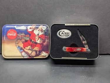 Case XX 6120 Made in USA Coca-Cola Knife in Collector's Christmas Tin