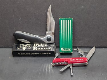 Lot of 2 Utility Knives Ridge Runner and Value Line both New in Box