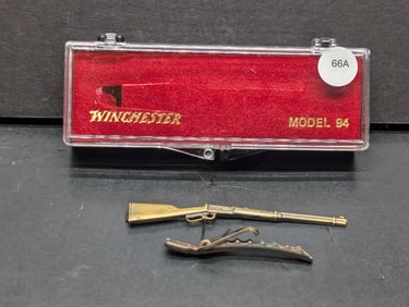 Winchester Model 94 Rifle Tie Tac or Pin Vintage, Damaged