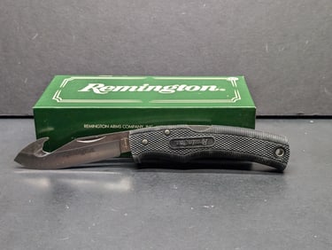 Remington Grizzly Lock back 1 Blade w/ Gut Hook w/ Box and Sheath Made in USA