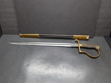 Military type calvary saber/sword stamped 963 on hilt w/scabbard