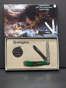 2017 Remington UMC 2017 35th Anniversary Bullet Knife, 2 Blades, Green Handle R293 Limited