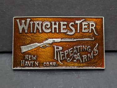 Winchester Repeating Arms New Haven Conn. Belt Buckel WI09112 VINTAGE 1970s NOS