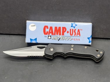 Camp USA 3 Inch Lock back Knife w/Belt Clip, Made In China By Meyerco