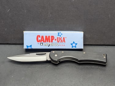 Camp USA 4 Inch Lock back Knife w/Belt Clip, Made In China By Meyerco