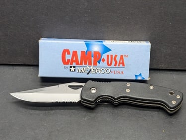 Camp USA 3 Inch Lock back Knife w/Belt Clip, Made In China By Meyerco
