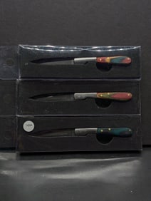 (3) Toothpick Knives, Farmer Toothpick, Cowboy Toothpick, & Rancher Toothpick, Made In China