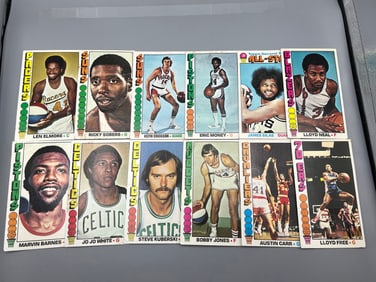 Lot of (12) 1976-77 Topps Basketball Cards W/ Some Stars - Varying Conditions