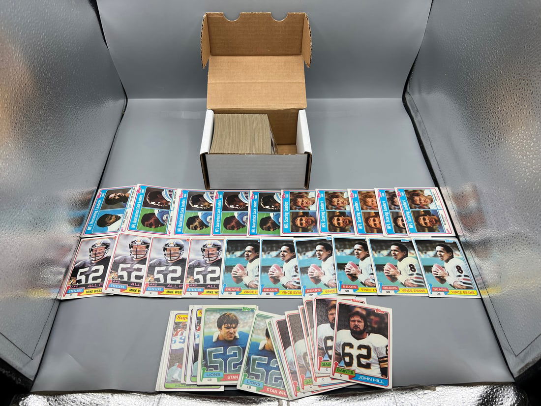 Lot of (200+) 1981 Topps Football Cards In Order W/ Duplicates - Varying Conditions (1 of 3)