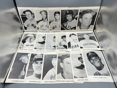 Lot of (30+) 1960s Jay Publishing Baseball Team Photo Pack Photos W/ Stars - Varying Conditions