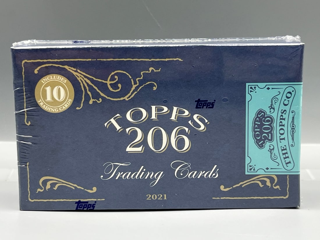 2021 Topps T206 Baseball Wave 10 Factory Sealed Wax Box - 50 Cards -  Possible Back Variations and (1 of 2)