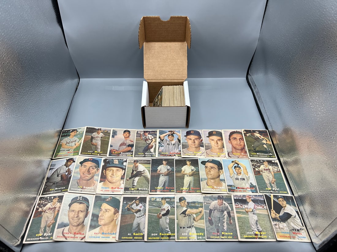 Lot of (100) 1957 Topps Baseball Cards - Varying Conditions (1 of 3)