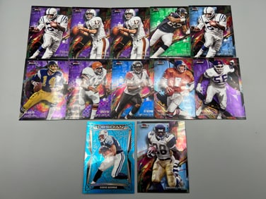 Lot of (12) Assorted Football Star Player Numbered Cards