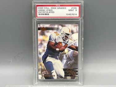 2000 Collectors Edge Graded Jamal Lewis Uncirculated RC #105 PSA Mint 9