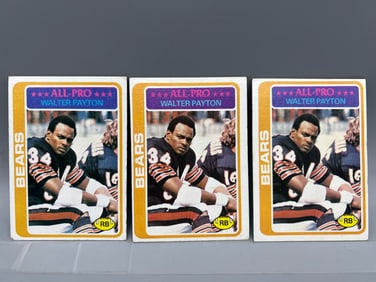 Lot of (3) 1978 Topps Walter Payton All Pro #200
