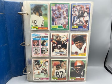 Binder of Assorted 1980s & 90s Vintage Football Cards W/ Many Stars - Varying Conditions