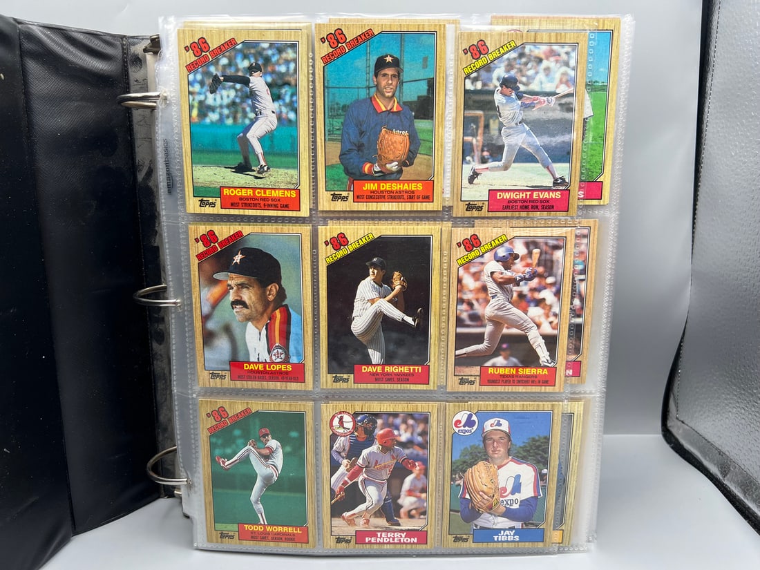 1987 Topps Baseball Complete Set In Binder W/ Barry Bonds RC (1 of 4)